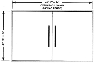 custom garage cabinet overhead dimensions
