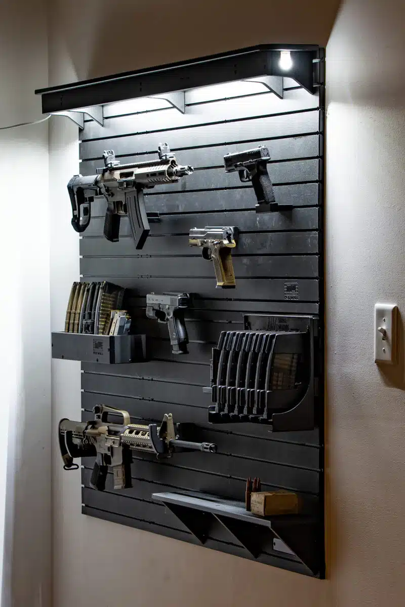 ModWall Light Shelf for concealed firearms displays