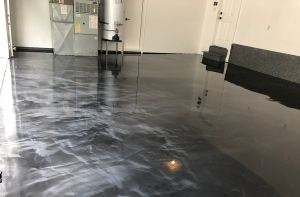 garage floor concrete overlay metallic coating