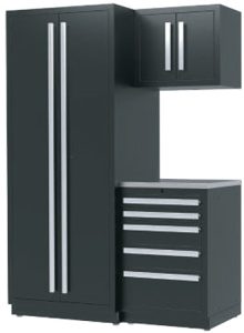 CrownWall 4-piece Tool Set Garage Cabinet configuration