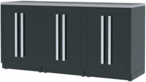 CrownWall 4-piece Work Surface Garage Cabinet configuration