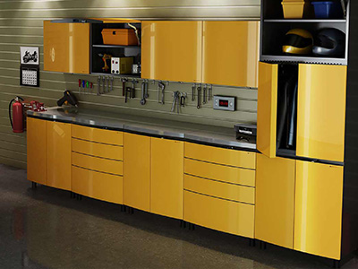 custom metal garage cabinets
